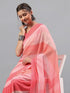 Vasthrlay Multicolour Floral Printed Georgette Saree With White Solid Georgette Unstitched Blouse