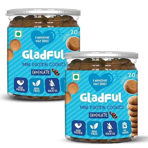 Gladful Chocolatey Protein Mini Cookies Biscuit