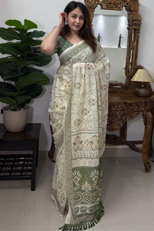 Vasthrlay Cotton Unstitched Lavender Ethnic Wear