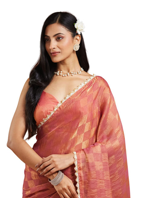 Vasthrlay Wine Embroidery Saree