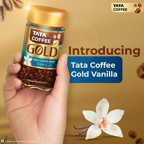 Tata Coffee Gold Vanilla Flavoured Instant Coffee 50g Jar