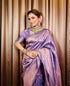 Vasthrlay Lavender Kanjivaram Wedding Saree