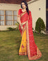 Vasthrlay Bandhani Embroidery Unstitched Red Saree