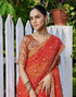 Vasthrlay Georgette Bandhani Unstitched Rani Pink Saree