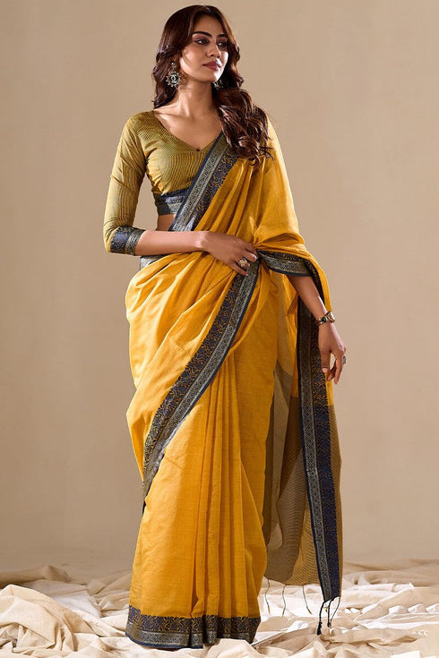 Vasthrlay Unstitched Traditional Festive Comfortable Saree