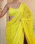 Vasthrlay Lavender Georgette Sequins Saree