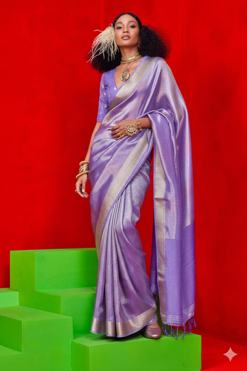Vasthrlay Banarasi Unstitched Saree