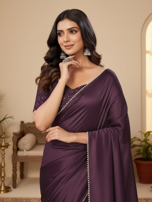 Vasthrlay Wine Saree