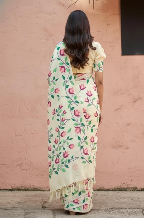 Vasthrlay Printed Multicolor Kalamkari Unstitched