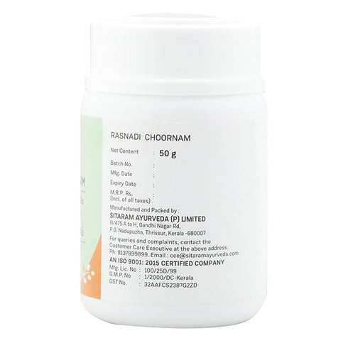 Sitaram Ayurveda Rasnadi Choornam