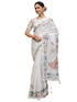 Vasthrlay Printed White1 White Saree