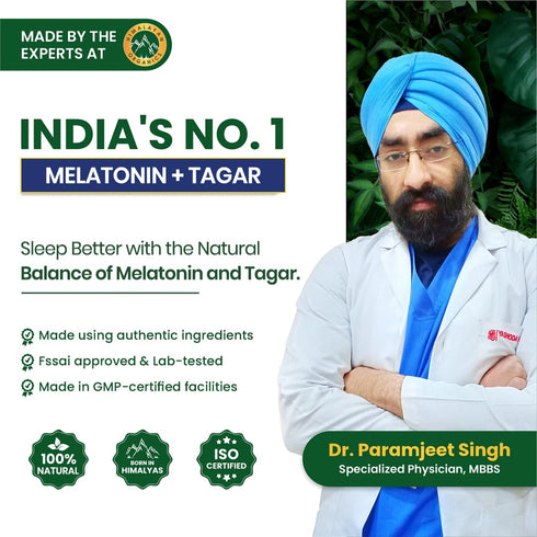 Himalayan Organics Melatonin 10 mg + Tagar 250 mg
