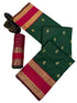 Vasthrlay Kanjivaram Floral Design Contrast Seagreen