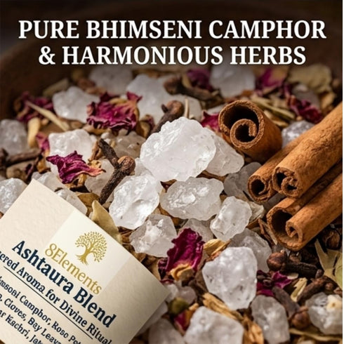 Ashtaura Bhimseni Camphor Blend With 8 Sacred Herbs