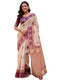 Vasthrlay Shimmer Printed Unstitched Light Green Saree
