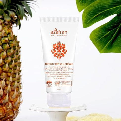 Azafran Organics D'fend SPF 50 Sunscreen