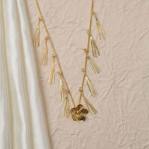 Traditional Ganpati Bappa Durva Necklace for Decoration