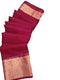 Vasthrlay Womens Organza Unstitched Red Saree