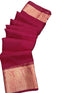 Vasthrlay Womens Organza Unstitched Red Saree
