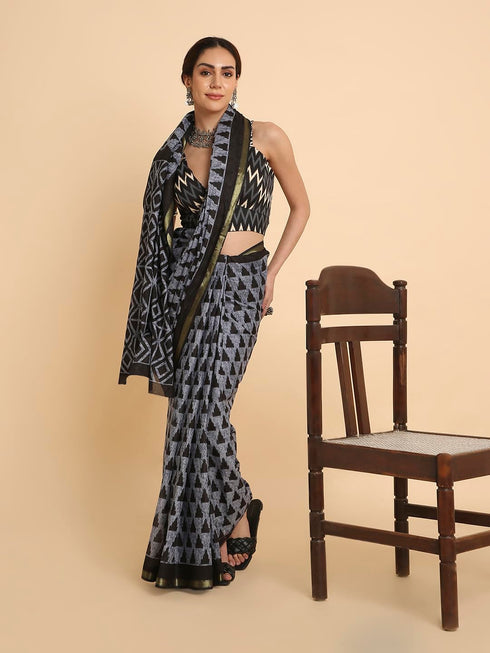 Vasthrlay Lightweight Breathable Traditional Printed Saree
