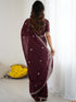 Vasthrlay Wine Georgette Saree