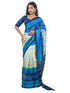 Vasthrlay Printed Tassels Unstitched Khaki Saree