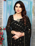 Vasthrlay Georgette Printed Unstitched Maroon Saree