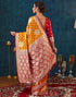 Vasthrlay Banarasi Jacquard Turmeric Yellow Saree With Unstitched Blouse Piece