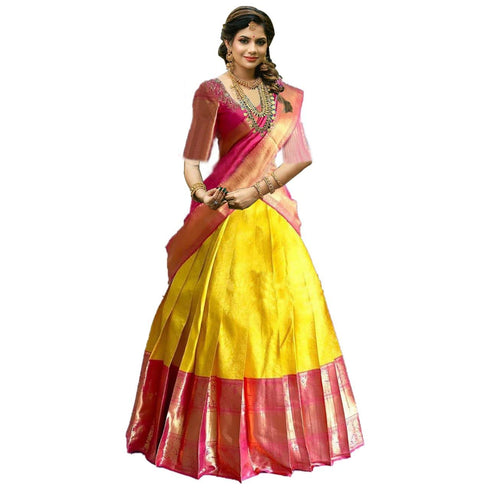 Vasthrlay Traditional Unstitched Kanjivaram Kanchipuram