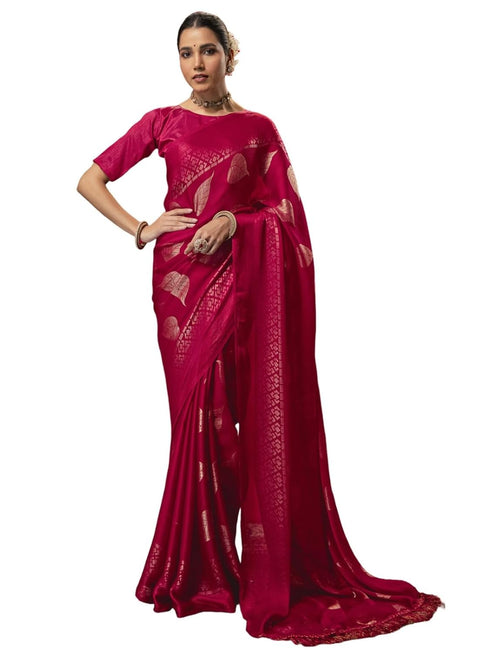 Vasthrlay Chiffon Printed Unstitched Black Saree