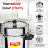 Prestige 3 Litre Stainless Steel Deluxe Alpha Svachh Outer Lid Pressure Cooker