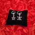 M Men Style Men Star Dangle Hoop Studs With Gothic Skeleton Head Dangle