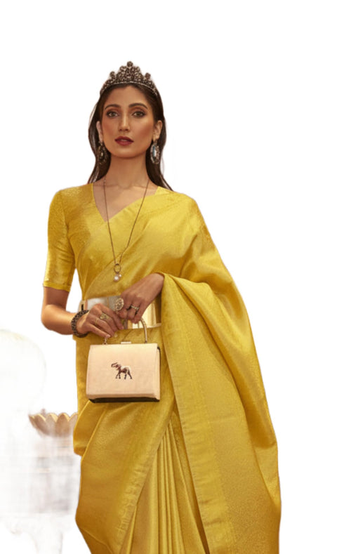 Vasthrlay Banarasi Unstitched Saree