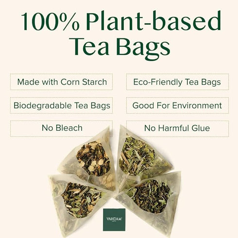 Vahdam Tea Mint Melody Green Tea 50 Count