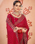 Vasthrlay Bandhani Embroidery Unstitched Rama Green Saree