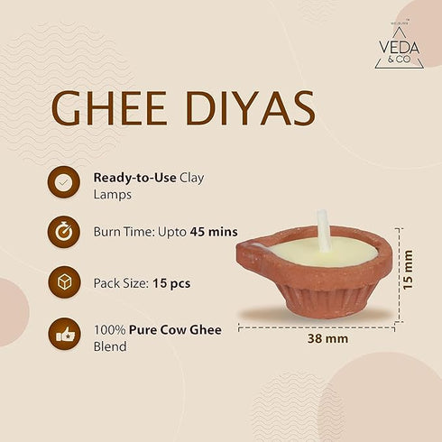 Pure Cow Ghee Diya for Puja