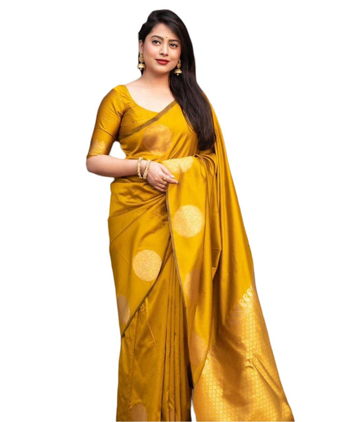 Vasthrlay Banarasi Unstitched Saree