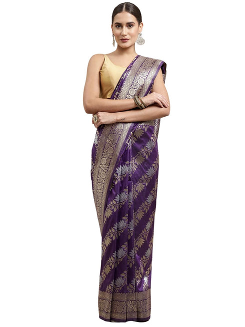Vasthrlay Silver Banarasi Saree