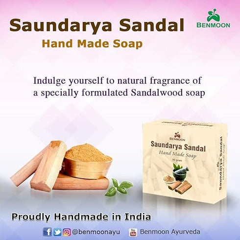 Benmoon Ayurveda Saundarya Sandal Hand Made Soap