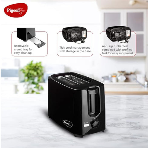 Pigeon by Stovekraft 2 Slice Auto Pop up Toaster.