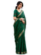 Vasthrlay Chiffon Jacquard Unstitched Black Saree
