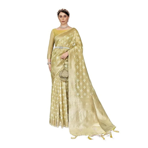 Vasthrlay Jacquard Unstitched Comfortable Stylish Saree