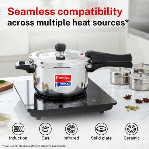 Prestige 3 Litre Triply Svachh Outer Lid Pressure Cooker 3 L