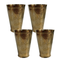 Pure Brass Handcrafted Lassi Glass | Pack of 4