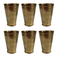 Pure Brass Handcrafted Lassi Glass | Pack of 6