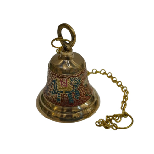 Floral Design Brass Hanging Bell 718g