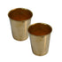 Pure Brass Plain Water Drinking Glass | Pack of 2
