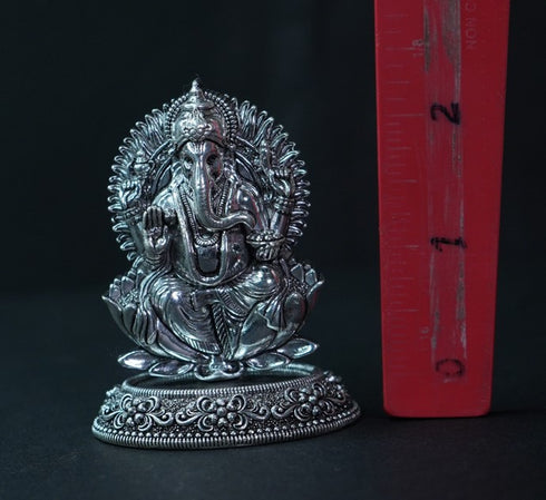 Pure Silver Antique Ganesh 63.40g By Mahita Collections