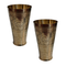 Pure Brass Flora Design Lassi Glass | Pack of 2