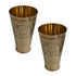Pure Brass Flora Design Lassi Glass | Pack of 2